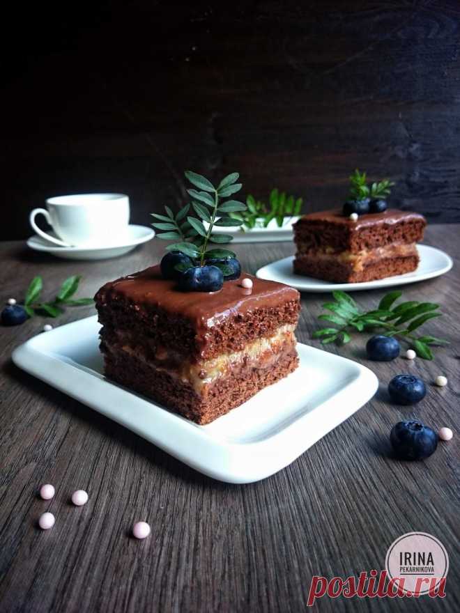 Шоколадно-банановые пирожные