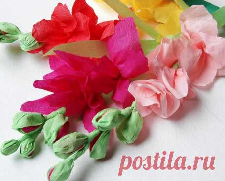 Как сделать цветы из бумаги своими руками