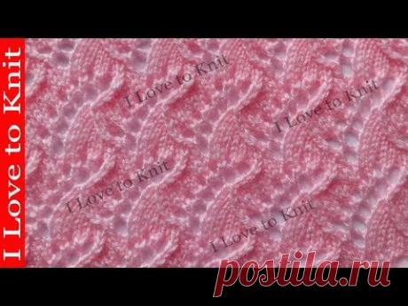 Вязание спицами со схемой и описанием Ажурная лоза