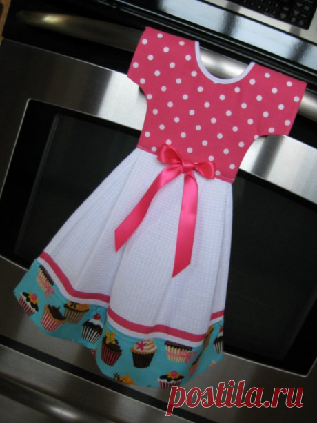 Dish Towel Dress for Oven Door Sweet Tooth Cupcake от buyhand