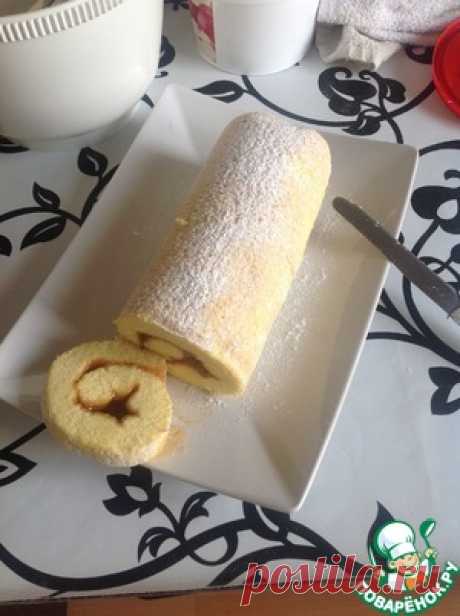 Швейцарский рулет с яблочным джемом - кулинарный рецепт