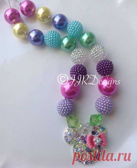 Пин содержит это изображение: Girl Mouse Inspired Girl Necklace Colorful - Etsy