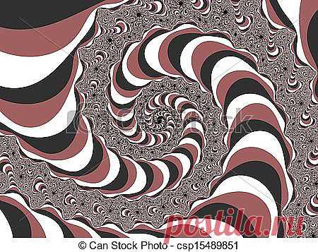 Stock Illustrations of Brown patterned fractal spirals - Digital computer graphic csp15489851 -  Search Clipart, Drawings, Illustration, and Vector EPS Graphics Images