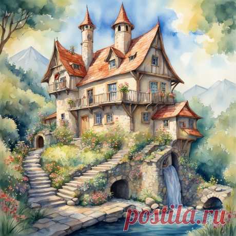 Домик на реке