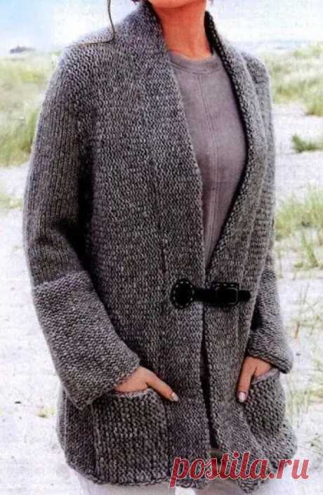 ВЯЖЕМ СПИЦАМИ УЮТНЫЙ КАРДИГАН С КАРМАНАМИ | НАТАЛЬЯ ДМИТРИЕВА. ВЯЖЕМ ВМЕСТЕ | Яндекс Дзен