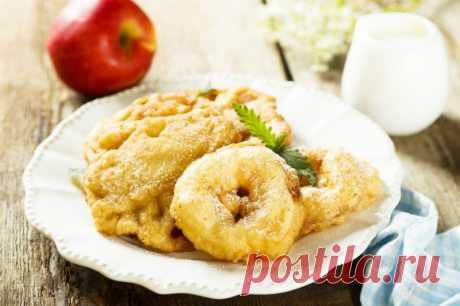 Яблочные колечки в кляре
