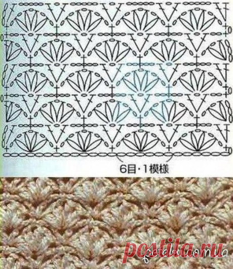 Прелестная кофточка крючком. Схемы узоров