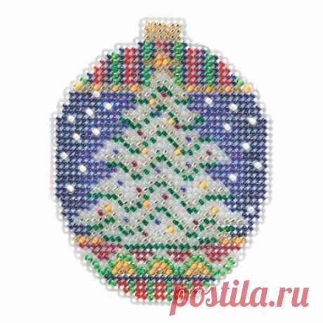 Icy Evergreen Beaded Cross Stitch Ornament Kit Mill Hill 2018 Beaded Holiday MH211813 Icy Evergreen - 2018 Beaded Holiday Collection - MH211813 - Mill Hill Counted Cross Stitch Beaded Ornaments Kit - Icy Evergreen is one of the 2018 Mill Hill Beaded Holiday Collection. Kit makes one beaded cross stitch Icy Evergreen ornament. Kit includes Mill Hill Glass Beads, Mill Hill 14 Count White Perforated Paper, floss, needles, chart, and complete instructions. Approximate Finished...
