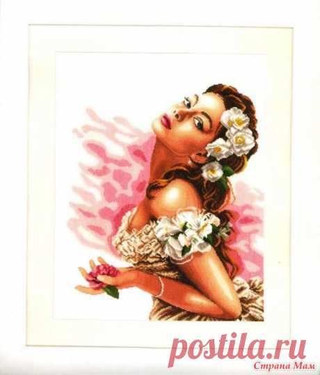 Дама с камелиями (схема) - Схемы для вышивки - Страна Мам