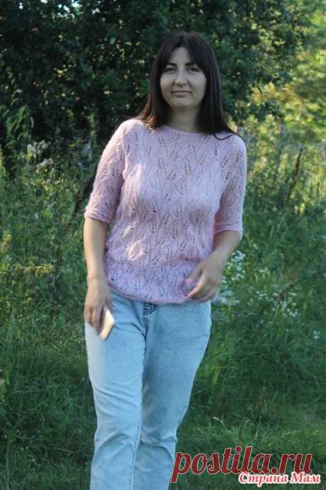Ажурная кофточка из кид мохера - Вязание - Страна Мам