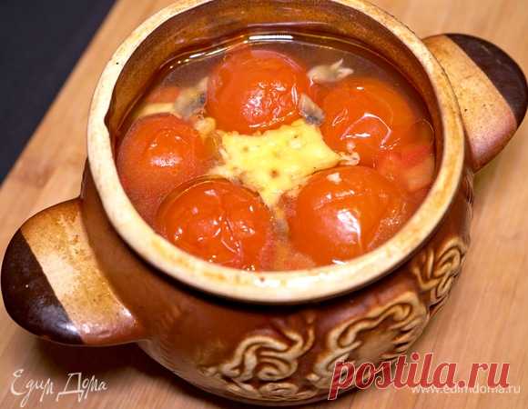 Вкусное жаркое в горшочках. Ингредиенты: говядина, шампиньоны, перец сладкий