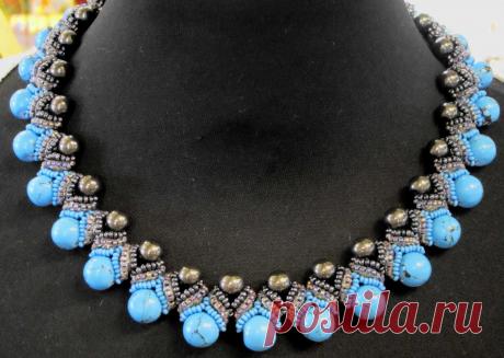 Бирюза с гематитом | biser.info - всё о бисере и бисерном творчестве