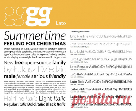 Шрифт Lato с поддержкой кириллицы | Pixelgene - Ресурсы для веб-дизайнеров. Freebies. Журнал о веб-дизайне