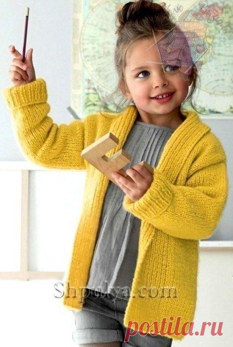Желтый жакет для девочки