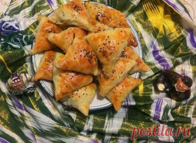 •Слоёная узбекская самса в домашних условиях!!! Очень вкусно-попробуйте!!!!