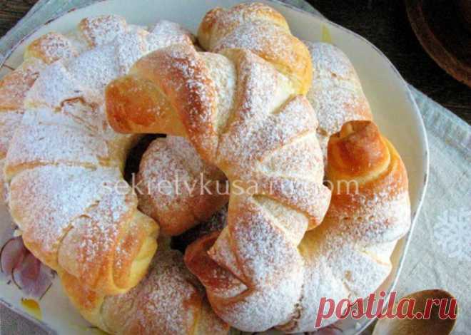 Молочные рогалики с абрикосовым джемом - Секрет вкуса - sekretvkusa.ru.com