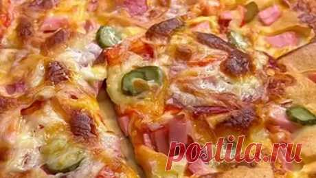 Пицца пятиминутка..🍕\nНу очень вкусный рецепт..👍