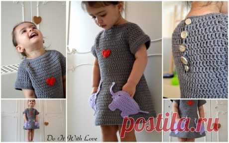 Kleid für Mädchen selber häkeln ☼ DIY-Kleid