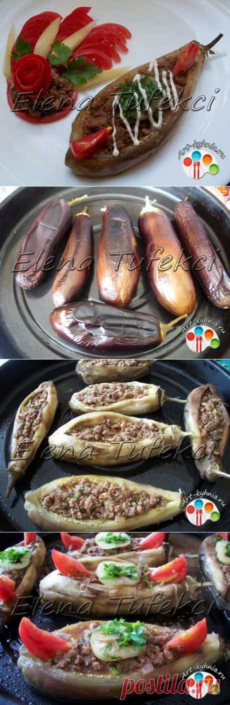 Баклажанные лодочки по-турецки
