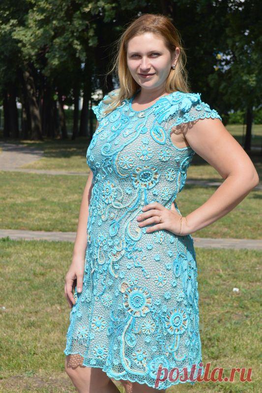 Вязаное платье «Голубая бездна» | Zoya Woolwitch