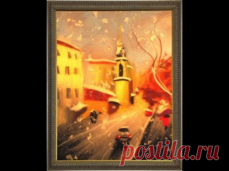 ЖИВОПИСЬ ШЕРСТЬЮ. Мастер-класс &quot;Город&quot;. Ольга Чепишко