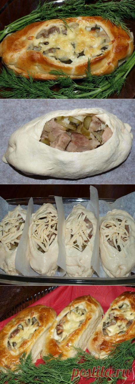 лодочки из слоёного теста с картофелем,мясом и огурчиками.Дневник - Кулинария - Простые рецепты Овкусе.ру