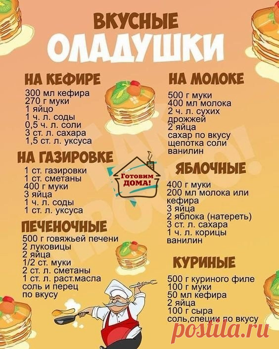 Топ-6 обалденных оладушек