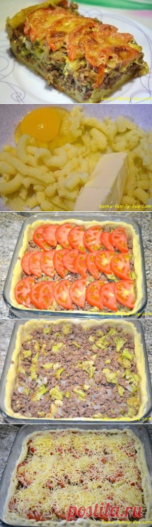 Мясной пирог из картофельного теста/Сайт с пошаговыми рецептами с фото для тех кто любит готовить