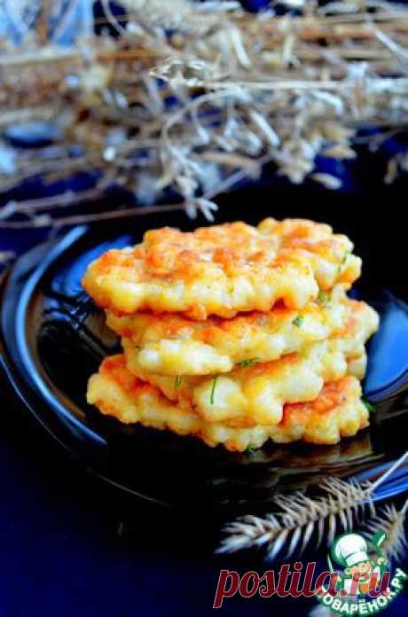 Кукурузные оладушки из кальмара и рыбы - кулинарный рецепт