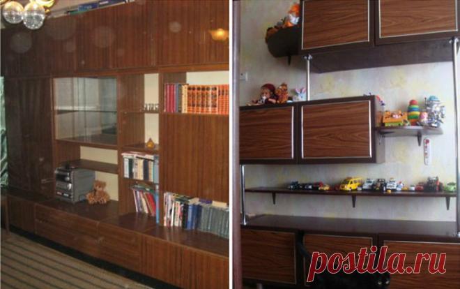 Советская мебель до и после переделки. Поверить не могу, что это старый сервант!
