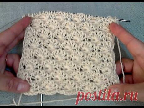 Нежнейший ажурный воздушный узор спицами/веера/барашки/ракушки/облака/