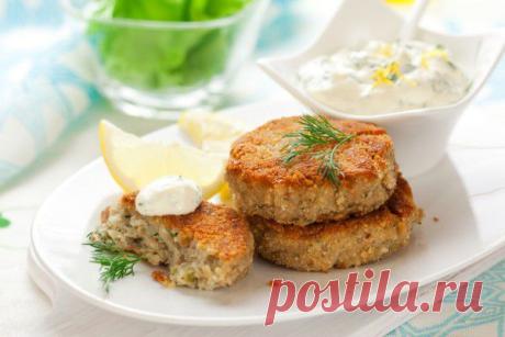 Вкусные рецепты Котлеты из трески с греческим соусом