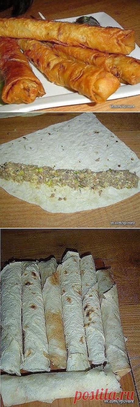 Горячая закуска из лаваша