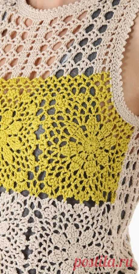 crochelinhasagulhas: Blusa em rosetas de crochê