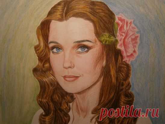 Лина Волоцкова "ИРИНА АЛФЕРОВА" Акварел.каранд