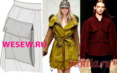 Карман-портфель Модель №4 Готовая выкройка кармана-портфеля с припусками на швы Основы кроя и шитья