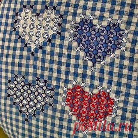 Вышивка на клетчатой ткани или Chicken scratch embroidery