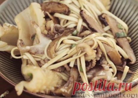 Рецепт: Лапша удон с морепродуктами на RussianFood.com