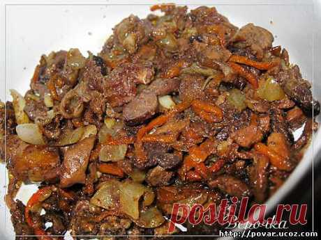 Жареная куриная печень - Готовим сами