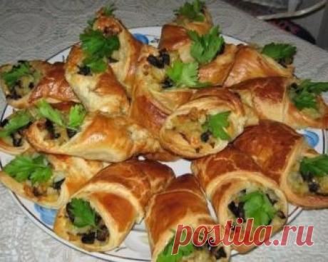 Аппетитные грибные кулечки