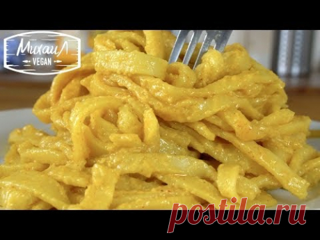Паста из манной крупы своими руками без яиц в сливочном соусе | Pasta Handmade