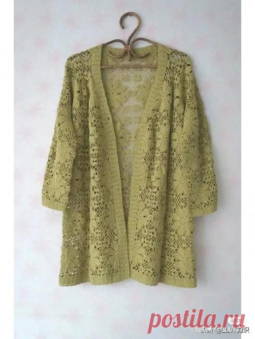 Кардиган из мотивов крючком: оригинальный акцент в вашем гардеробе