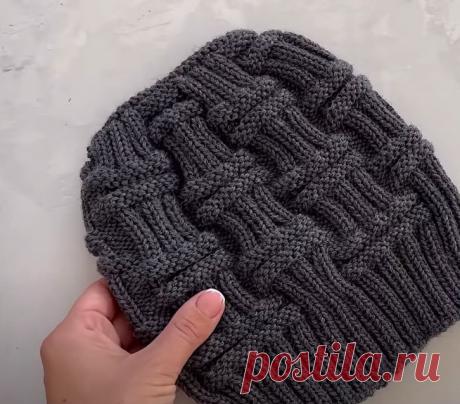 Мужская вязаная шапка | Креаликум