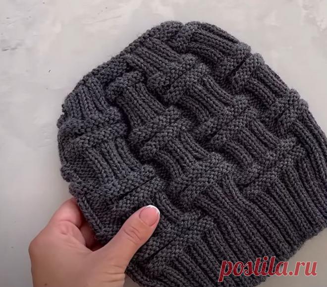 Мужская вязаная шапка | Креаликум