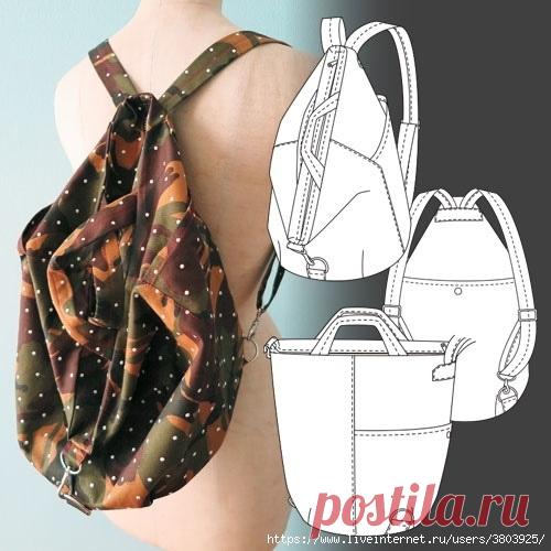 Сумка рюкзак-трансформер своими руками для покупок, прогулок и поездок