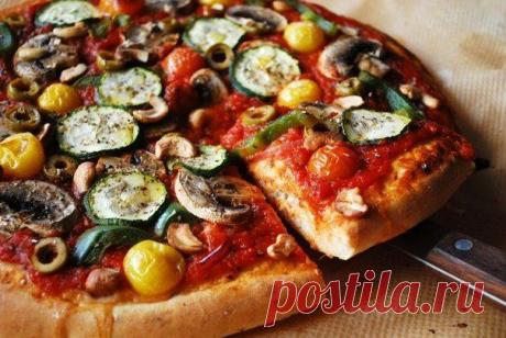 Постная пицца с орехами кешью. Рецепт