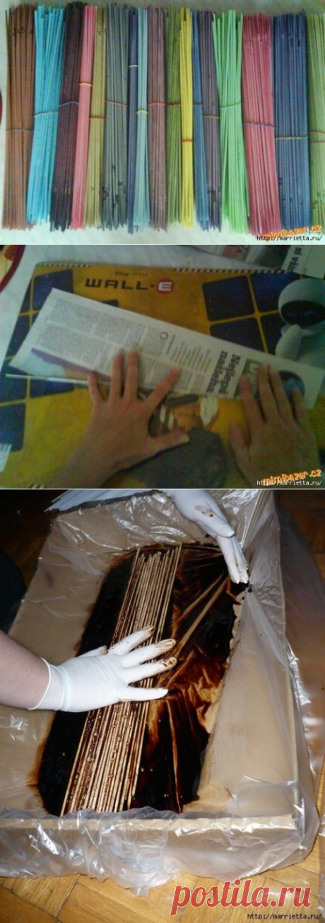 Как крутить и красить трубочки из газет