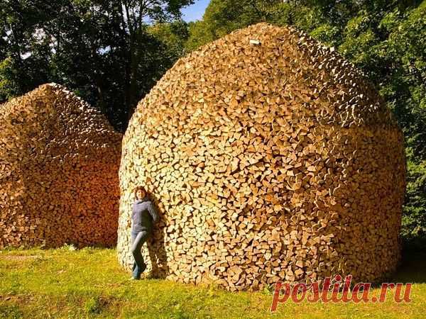 Поленницы: 10 креативных идей