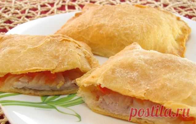 Слоеные пирожки с мясом и помидорами » Рецепты с пошаговым фото на Рецепт.су