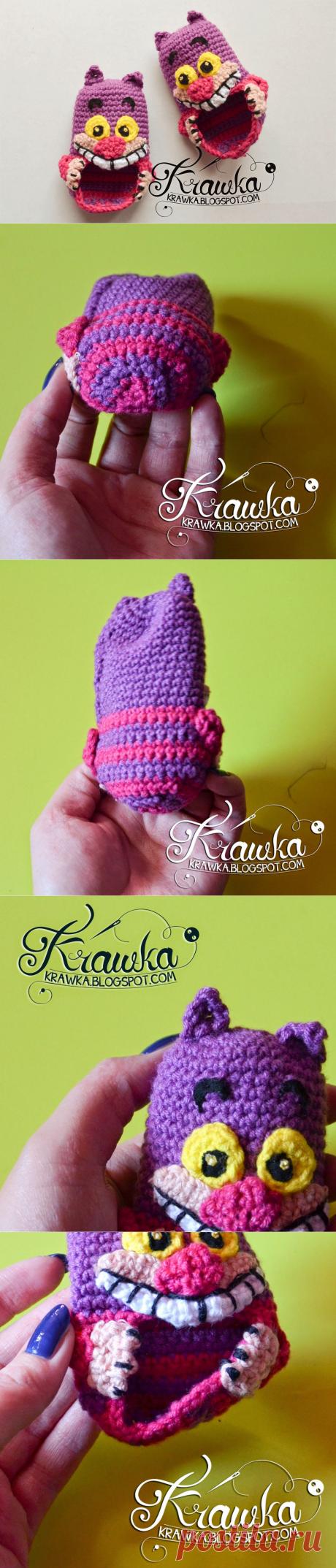 Krawka: Cheshire Cat - Baby Booties + Pattern
Кототапки